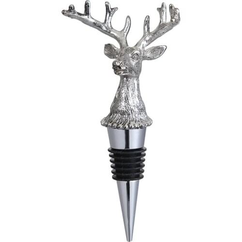 Fresh Wine Bottle Stopper Animal Wine Stopper Ornaments Deer Head Red Wine Bottle Stopper Wine Bottle Stopper Seal Bottle Cap