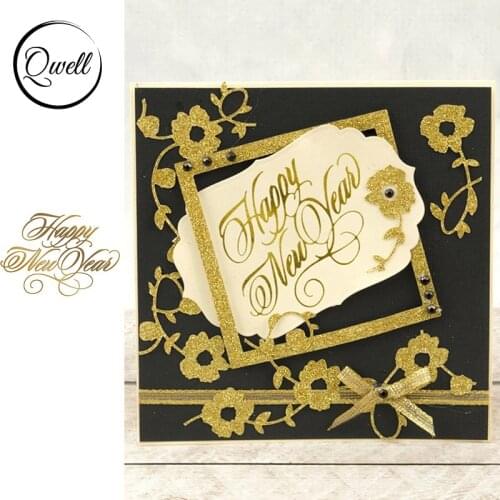 QWELL Word Metal Hot Foil Plate for Scrapbooking and Cards Making Paper Craft New 2019 die