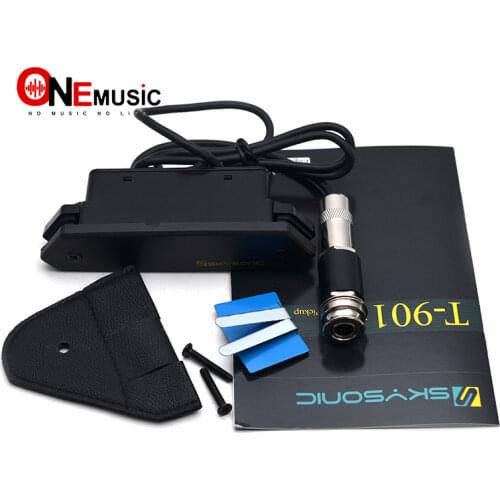 SkySonic Preamp System T-901 Piezo Pickup, Pickup Volume 81-98mm Guitar Pick Holder with Sound Hole