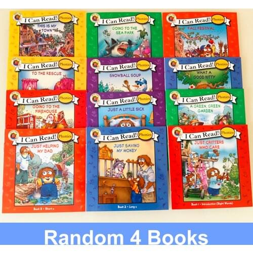 12 Books/set I Can Read Phonics Little Critters In English Language Picture Book Children Kids Pocket Story Books Learning Toys