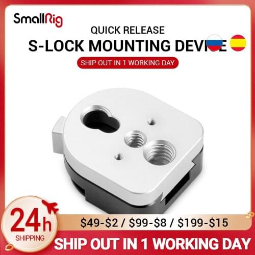 SmallRig S-Lock Mini Quick Release Mounting Device Used with Most Any 1/4" Gear Made by a male and a Female Dovetail Plate- 1855
