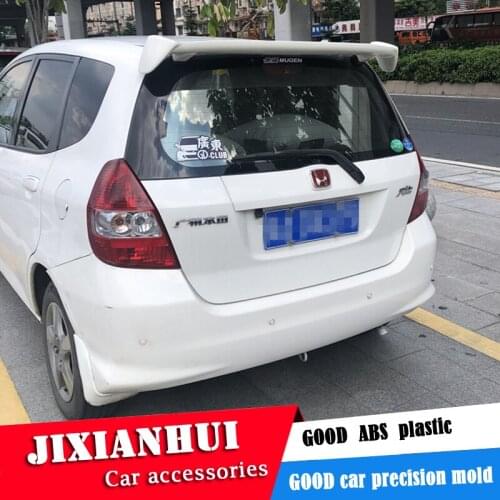For Fit Spoiler 2004-2007 Honda Jazz Spoiler WYK ABS plastic Material Car Rear Wing Color Rear Spoiler