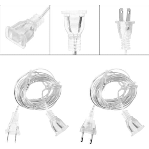 EU US Plug Male To Female Power Supply Extension Cable For PC Wall Charger LED