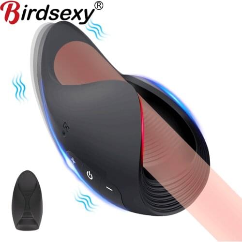 Vibrator Sex Toys For Men Penis Trainer Male Masturbator Delay Ejaculation Stimulate Glans Vibrating Massager Pussy Adult Toys