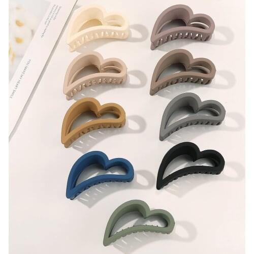New fashion Love hollow frosted large temperament back head plate hairpin HairClaw Barrettes for Women Girl Accessories Headwear