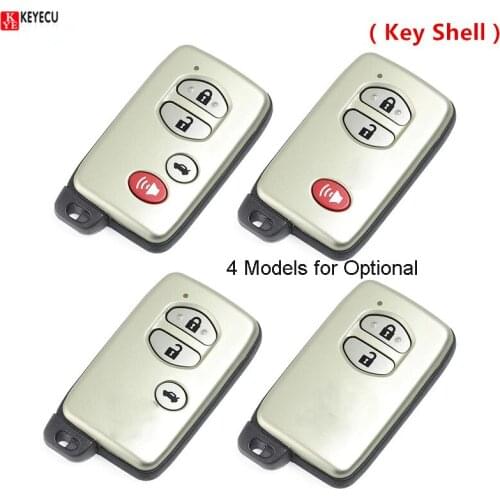 KEYECU Replacement Remote Car Key Shell Case Fob for Toyota Avalon Camry Highlander RAV4 2007-2011 (Shell Only) +Uncut Blade