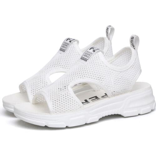 Woman Summer Leather Vintage Sandals Buckle Casual Sewing Women Shoes Female Ladies Platform Retro Sandalias