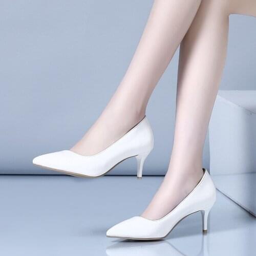 Big Size ladies high heels women shoes woman pumps Baitao pointed, shallow, thin-heeled high-heeled shoes