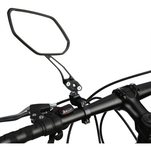 1Pair 360° Rotation Aluminum Alloy Mountain Bike Bicycle Handlebar Back View Rearview Mirror