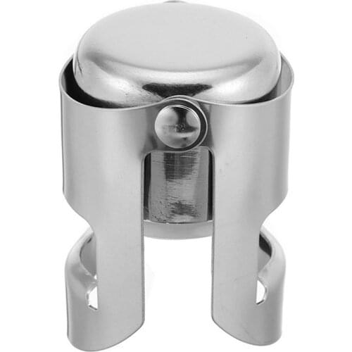 1pc Stainless Steel Champagne Sparkling Stopper Silver Wine Bottle Caps Wine Bottle Vacuum Plug Sealer for Home Bar Accessories