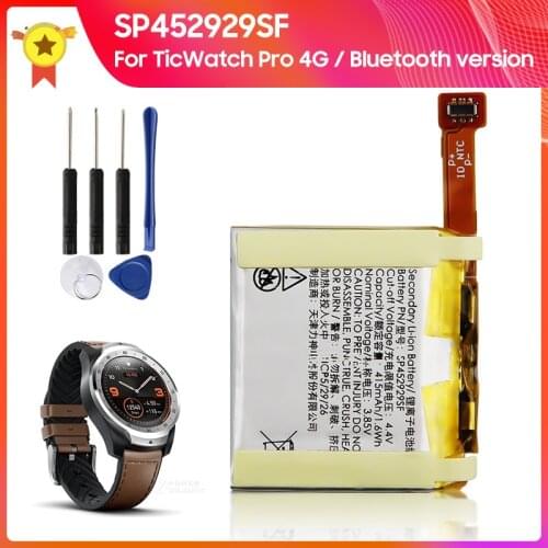 100% Original Battery SP452929SF for TicWatch Pro 4G / Bluetooth Version 415mAh Genuine Replacement Battery +tools