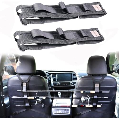 2pcs Vehicle Fishing Rod Holder Fishing Pole Carrier for Car Seat 3 Poles Fishing Rod Carrier Holder Seat