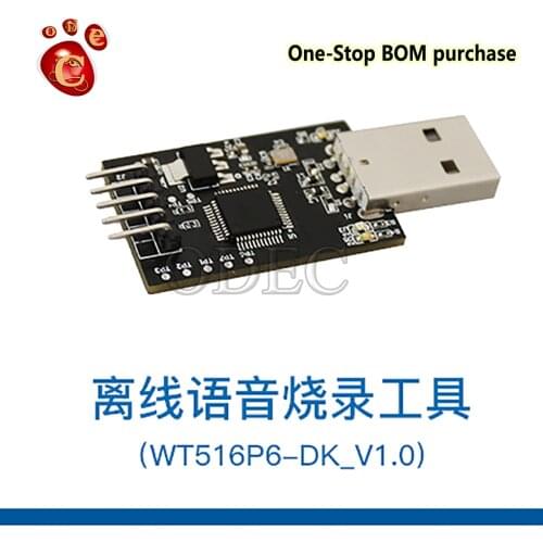2pcs WT516P6 WT516P6-DK Offline speech module recommended WT516P6-DG V1.0 online burner, serial port burning tools Original new