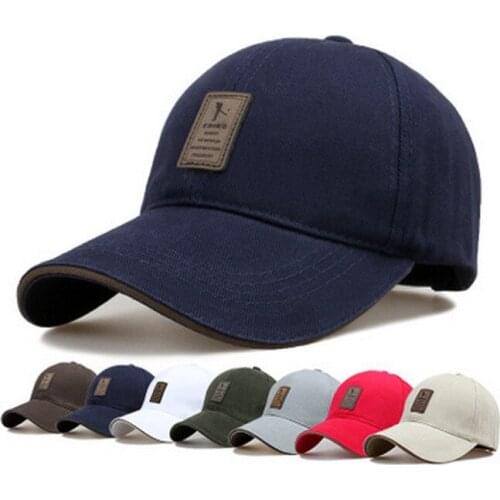 2019 Male Baseball Caps Cotton Adjustable Caps Casual Hats Solid Color Fashion Outdoor Visor Men Golf Spring Summer Cap