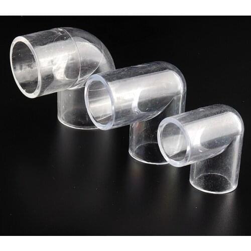 5pcs 16/20/25mm Acrylic Transparent Equal Elbow Connector Garden Irrigation Fish Tank 90 Degree Elbow Joint Pipework Adapter