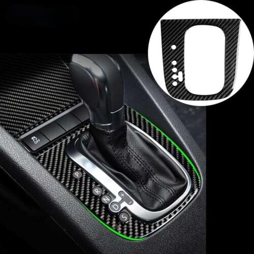 Car gear shift panel cover interior carbon fiber sticker Auto For VW volkswagen golf 6 gti R MK6 2008-2012 scirocco 2009-2016