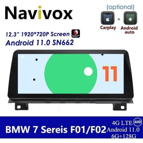 Navivox 8Core 6G 128G Car Multimedia Player For BMW 7 Series F01/F02 2009-2015 CIC/NBT AHD Bluetooth 5.0 Carplay Android Auto