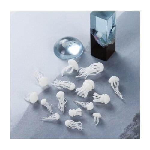 3D white plastic mini jellyfish model for silicone mold craft making-microworld landscape,Jewelry Necklace Pendant