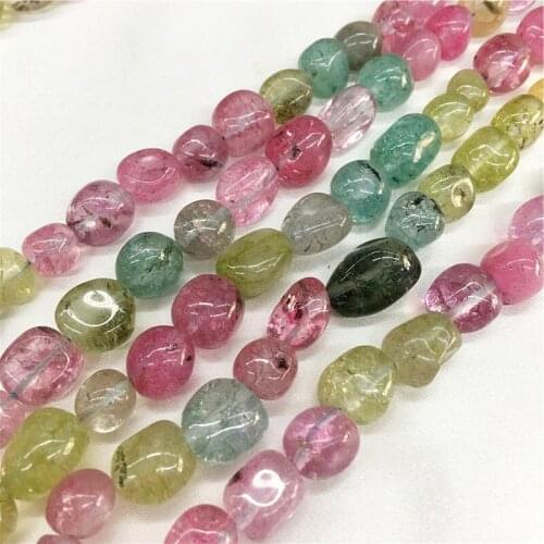 10*15MM 30Pcs/Strand Mix Candy Random Shape 100% Natural Tourmaline Loose Strands Semi-precious Stone Bead Jewelry Beads
