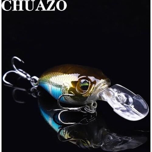 CHUAZO Black Minnow Wobblers Pike Fishing Lure Artificial Bait Hard Swimbait Mini Crankbaits Fishing Tackle Lures