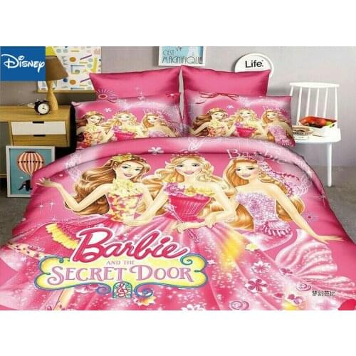 Disney Princess Bedding Set Quilt Covers Single Size For Girls Bedroom Decoration Twin Bed Sheet 4Pcs Free Shipping Hot Sale New