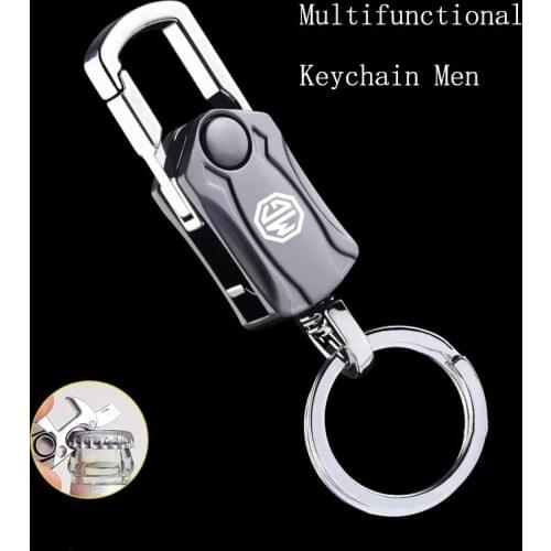 For MG5 MG6 MG7 MG ZS GT GS 350 360 750 car parts private custom car metal car logo keychain fashionable zinc alloy keychain
