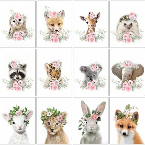 EverShine 5D Diamond Painting Animals Tiger Full Square Diamond Embroidery Fox Rhinestone Mosaic Cross Stitch Kit Child Hobby