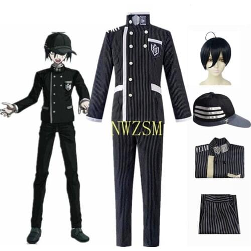 Anime Danganronpa Saihara Shuichi Detective Uniform Hat Set Cosplay Costume