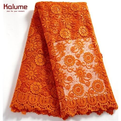 Kalume African Tissue Lace Fabric Sequins Nigerian Tulle Lace Fabric High Quality French Net Lace Fabric For Diy Dress H2527