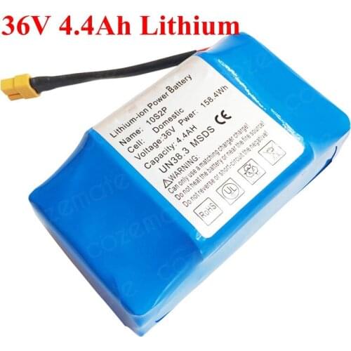 Balance Scooter 36V 4.4ah Lithium Battery High Drain 2 Wheel Electric Scooter Balancing Battery for Self-balancing Fit 6.5 "7"