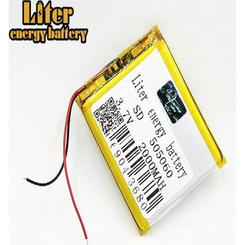 505060 3.7V 2000mAh li polymer lithium lipo rechargeable battery for MP3 GPS navigator DVD electric toys power bank Tablet PC