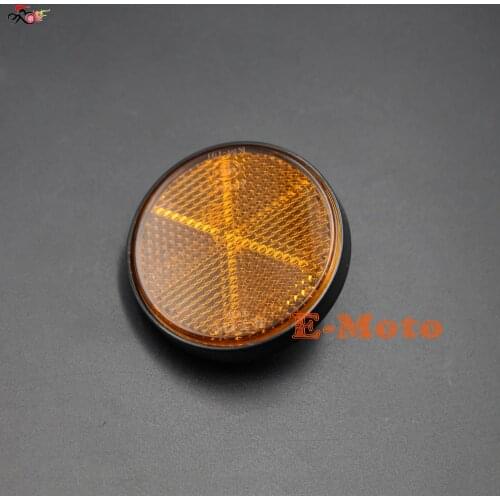 Motorcycle Orange Round Reflectors For Honda Kawasaki Yamaha Suzuki Moped Scooter M6
