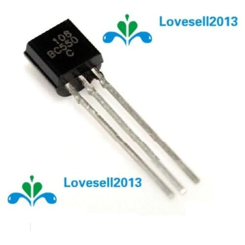 50PCS BC550 TO-92 NPN Low Noise Transistor