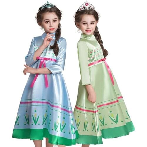 New girls dress Christmas pajamas party princess dress Halloween Clothes girls bow baby Long Sleeve pajamas princess dresses