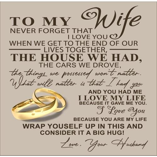 Throw Thicken Blankets For TO My Express Love Wife Letter 3D Print Blanket Sherpa Blanket Bed Gift Textiles Home Blanket Best On