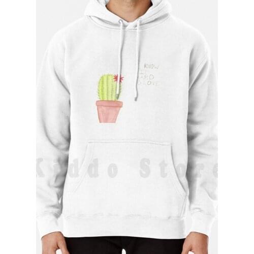Sad Cactus hoodie long sleeve Cactus Cacti Plant Succulent Flower Desert Sad Emo Cute Green Red Love I Know Im
