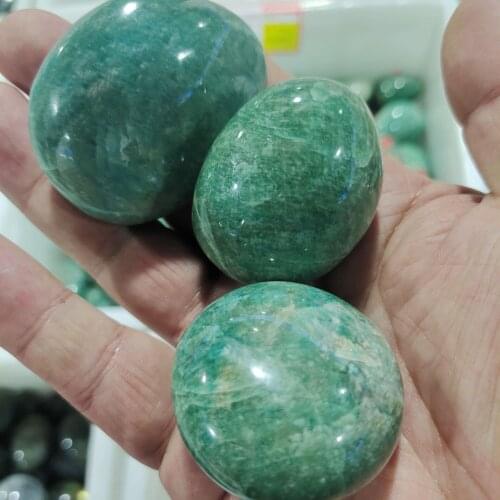 Natural amazonite Crystal Quartz Polished Stone Egg Crystal Healing Reiki Metaphysical Powerful Meditation