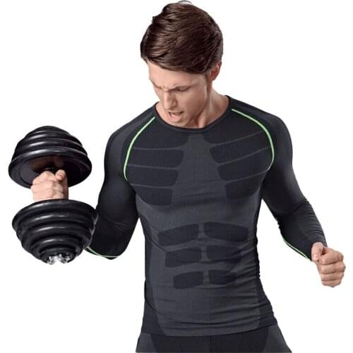 Bodybuilding Running Shirt Men T-shirt Long Sleeve Compression Shirts Gym T-shirt Fitness Sport Shirt Men