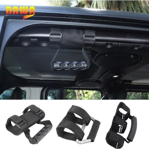 BAWA Grab Handles Accessories for Jeep Wrangler JL JK TJ 1997-2018 Rugged Ridge Rear Side Car Grab Handle Bar Roll Grips Holder