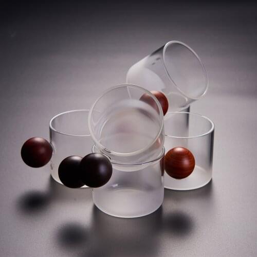 Handwork Atomized Heat-resistant Single-layer Glass Tea Cup Transparent Simple Teacup Master Cup Household Coffee Cups 80ML