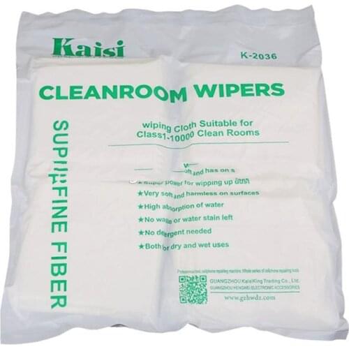 Soft 50Pcs 200Pcs/Bag Cleanroom Wiper Non Dust Cloth Dust Free Paper Phone LCD Repair Tool for Class 1-10000 Clean Rooms