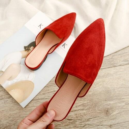 Spring/Summer 2020 New Pointed Flat-soled Sandals Womens Korean Version of The Bag Head Wearing Stylish Muller Shoes