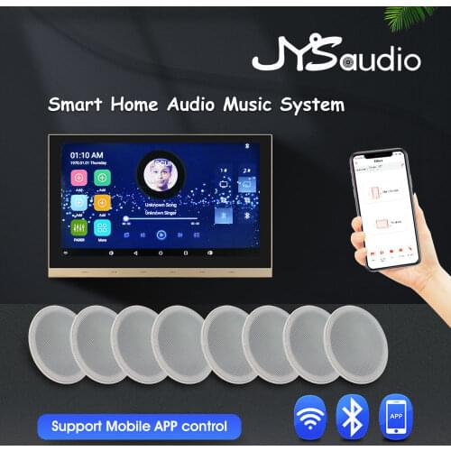 Touch Screen In Wall Android Amplifier Smart WiFi Bluetooth Fm Audio HiFi 25W Stereo Sound Pa Speaker Home Theater System Kit