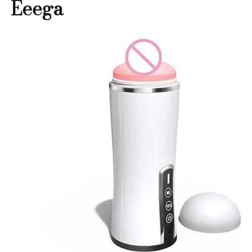 Male Masturbation Cup Vibrator Mouth Vaginal Anal Interactive Pronunciation Silicone Masturbator Realistic Vagina Pussy Sex Toys