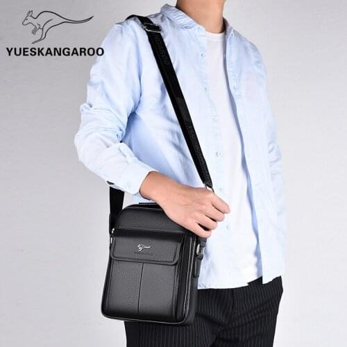 Mens Bag Genuine Leather Shoulder Bag Fashion Men Handbag Business Crossbody Bag Luxury Brand Shoulder Messenger Bag Sac Homme