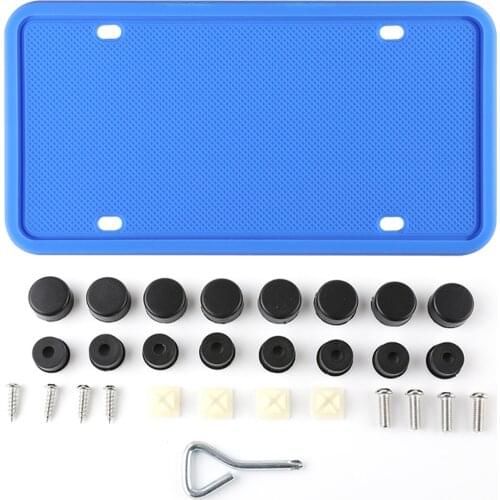 Rust Rattle-proof Silicone License Plate Frame Car Modification Weatherproof Tag Holder For American Car License Plate Frame