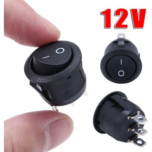 ON/OFF Round Rocker Switch LED Illuminated Car Boat Dashboard Dash 3 Pin Switch Durable 12V LED Rocker Switch