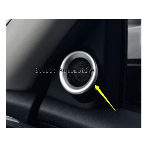 New Style ! For Honda Civic 2016 2017 Stainless Steel A Pillar Speaker Audio Molding Cover Trim 2 Pcs