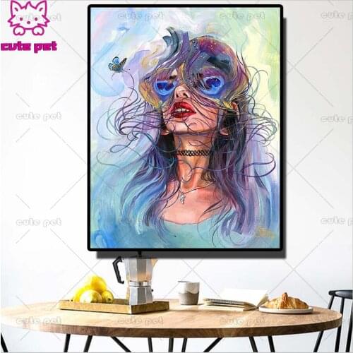 5d diamond painting diy color woman full square drill diamond embroidery round diamond mosaic DIY rhinestone painting home art