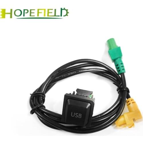 Car USB Switch Button for Volkswagen Passat B6 B7 Golf 5 MK5 Golf 6 MK6 GTI Jetta 5 MK5 CC Cable Radio Adapter RCD510 RNS315